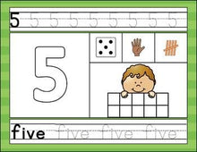Load image into Gallery viewer, Number Dough Mats 1-20