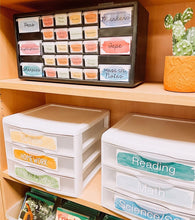 Load image into Gallery viewer, 10 Drawer Cart Labels Editable - Watercolor INSTANT DOWNLOAD