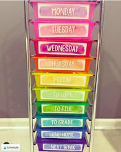 Load image into Gallery viewer, 10 Drawer Cart Labels Editable - Watercolor INSTANT DOWNLOAD