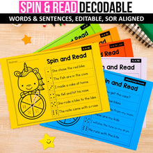 Load image into Gallery viewer, Spin & Read Decodable Words and Sentences MEGA BUNDLE - Science of Reading Aligned - K - 2nd Grade