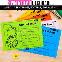 Load image into Gallery viewer, Spin & Read Decodable Words and Sentences MEGA BUNDLE - Science of Reading Aligned - K - 2nd Grade