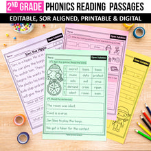 Load image into Gallery viewer, 2nd Grade Phonics Reading Passages with Multisyllabic Words (Editable) - Science of Reading Aligned