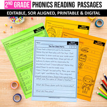 Load image into Gallery viewer, 2nd Grade Phonics Reading Passages with Multisyllabic Words (Editable) - Science of Reading Aligned