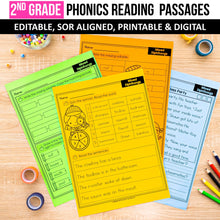 Load image into Gallery viewer, 2nd Grade Phonics Reading Passages with Multisyllabic Words (Editable) - Science of Reading Aligned
