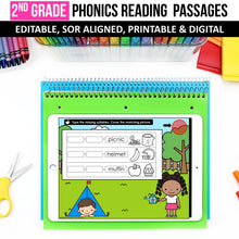 Load image into Gallery viewer, 2nd Grade Phonics Reading Passages with Multisyllabic Words (Editable) - Science of Reading Aligned