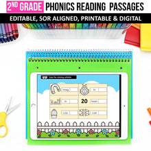 Load image into Gallery viewer, 2nd Grade Phonics Reading Passages with Multisyllabic Words (Editable) - Science of Reading Aligned