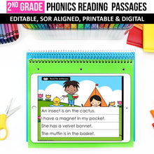 Load image into Gallery viewer, 2nd Grade Phonics Reading Passages with Multisyllabic Words (Editable) - Science of Reading Aligned