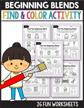 Load image into Gallery viewer, Beginning Blends Worksheets MEGA BUNDLE