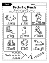 Load image into Gallery viewer, Beginning Blends Worksheets MEGA BUNDLE