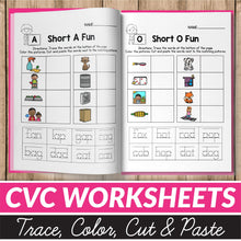 Load image into Gallery viewer, CVC Words Worksheets MEGA BUNDLE
