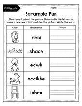 Load image into Gallery viewer, Consonant Digraphs Worksheets SH CH TH WH PH KN WR QU MEGA BUNDLE