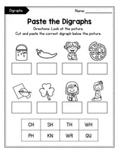 Load image into Gallery viewer, Consonant Digraphs Worksheets SH CH TH WH PH KN WR QU MEGA BUNDLE