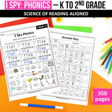 Load image into Gallery viewer, I Spy Phonics MEGA BUNDLE - Science of Reading Aligned - K to 2nd Grade - Digital Download