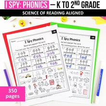 Load image into Gallery viewer, I Spy Phonics MEGA BUNDLE - Science of Reading Aligned - K to 2nd Grade - Digital Download