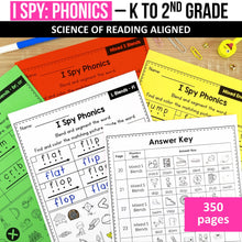 Load image into Gallery viewer, I Spy Phonics MEGA BUNDLE - Science of Reading Aligned - K to 2nd Grade - Digital Download
