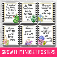 Load image into Gallery viewer, Growth Mindset Posters - Succulent Decor INSTANT DOWNLOAD