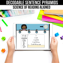 Load image into Gallery viewer, Decodable Sentence Pyramids Bundle - Science of Reading Aligned - K - 2nd Grade