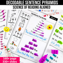 Load image into Gallery viewer, Decodable Sentence Pyramids Bundle - Science of Reading Aligned - K - 2nd Grade