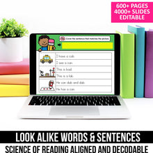 Load image into Gallery viewer, Decodable Look Alike Words and Sentences MEGA BUNDLE (Editable) - K - 2nd Grade