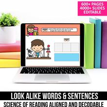 Load image into Gallery viewer, Decodable Look Alike Words and Sentences MEGA BUNDLE (Editable) - K - 2nd Grade