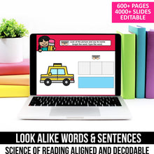Load image into Gallery viewer, Decodable Look Alike Words and Sentences MEGA BUNDLE (Editable) - K - 2nd Grade