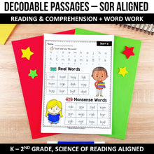 Load image into Gallery viewer, Science of Reading Decodable Passages + Word Work MEGA BUNDLE - K to 2nd Grade - Digital Download