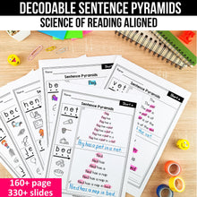 Load image into Gallery viewer, Decodable Sentence Pyramids Bundle - Science of Reading Aligned - K - 2nd Grade