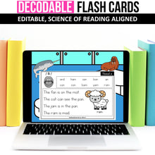 Load image into Gallery viewer, Fluency Flash Cards MEGA BUNDLE (Editable) - Science of Reading Aligned - K - 2nd Grade