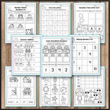 Load image into Gallery viewer, Summer Activities for Preschool, Summer Math Worksheets