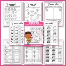 Load image into Gallery viewer, Spring Activities For Kindergarten - Spring Math Worksheet, April Morning Work