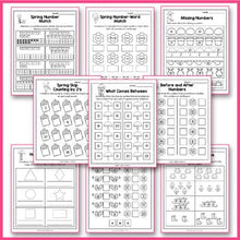 Load image into Gallery viewer, Spring Activities For Kindergarten - Spring Math Worksheet, April Morning Work