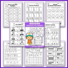 Load image into Gallery viewer, Summer Math Worksheet, End of Year Activities Math, Summer Packet Kindergarten