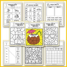 Load image into Gallery viewer, Summer Activities For Kindergarten (Literacy No Prep) - Summer Review