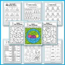 Load image into Gallery viewer, Easter Activities For Kindergarten - Easter Math Worksheets