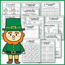 Load image into Gallery viewer, St Patrick's Day Activities Kindergarten, St Patrick's Day Math Worksheets