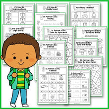 Load image into Gallery viewer, St Patrick's Day Activities For Kindergarten Literacy, St Patricks Day Worksheet