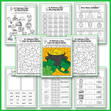 Load image into Gallery viewer, St Patrick's Day Activities For Kindergarten Literacy, St Patricks Day Worksheet