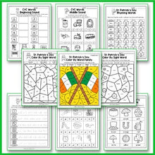 Load image into Gallery viewer, St Patrick's Day Activities For Kindergarten Literacy, St Patricks Day Worksheet