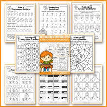 Load image into Gallery viewer, Thanksgiving Activities Kindergarten - Thanksgiving Math Worksheets