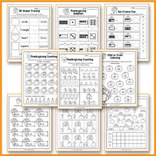 Load image into Gallery viewer, Thanksgiving Activities Kindergarten - Thanksgiving Math Worksheets