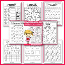 Load image into Gallery viewer, Valentine's Day Activities Kindergarten,  Valentines Day Math