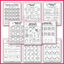 Load image into Gallery viewer, Valentine's Day Activities Kindergarten,  Valentines Day Math