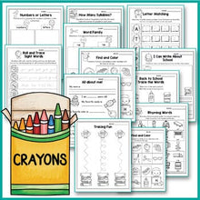 Load image into Gallery viewer, Back To School Activities For Kindergarten Literacy