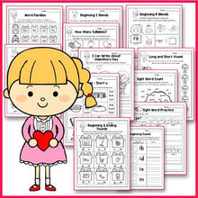 Load image into Gallery viewer, Valentine's Day Activities For Kindergarten Literacy No Prep