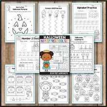 Load image into Gallery viewer, Halloween Activities for Preschool, Halloween Math Worksheets