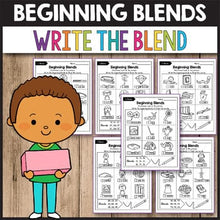 Load image into Gallery viewer, Beginning Blends Worksheets MEGA BUNDLE