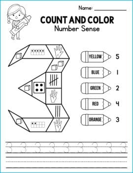 Color by Number Sense Numbers 1-10 – My Nerdy Teacher