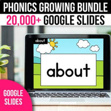 Load image into Gallery viewer, Phonics Activities for Google Slides; CVC, CVCe, Sight Words, Blends, Digraphs Centers Bundle