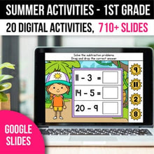 Load image into Gallery viewer, End of the Year Summer Activities 1st Grade for Google Slides