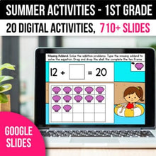 Load image into Gallery viewer, End of the Year Summer Activities 1st Grade for Google Slides